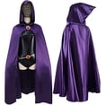 thumbnail image 1 of Disfraz de cosplay para mujer, diseño de titanes-cuervo con capa para Halloween, 1 of 5