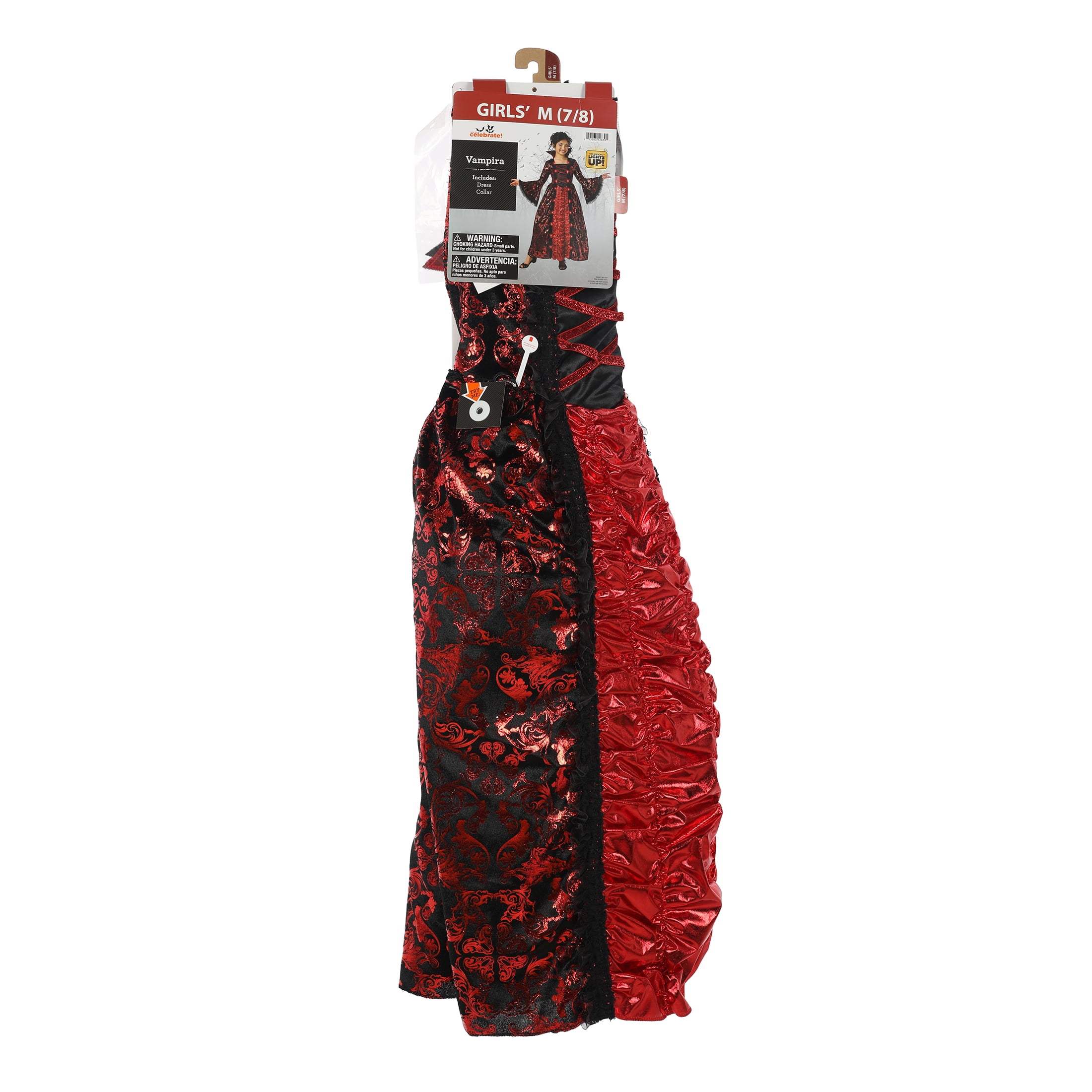 Ballroom Vampria Halloween Costume for Children, Girl's Size M (7/8), by Way to Celebrate