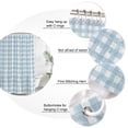 thumbnail image 1 of Small Stall Shower Curtain 36x78 Inch Narrow Half Size Blue Farmhouse Check Bath Curtains Bathroom Decor, Buffalo Plaid Boho Vintage Rustic Waterproof Fabric Shower Curtain Set with Hooks 36 Inch, 1 of 4