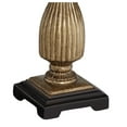 thumbnail image 6 of Regency Hill Ribbed Traditional Rustic Accent Table Lamp 18" High Antique Gold Beige Fabric Pleated Empire Shade for Bedroom Living Room Bedside Kids, 6 of 9