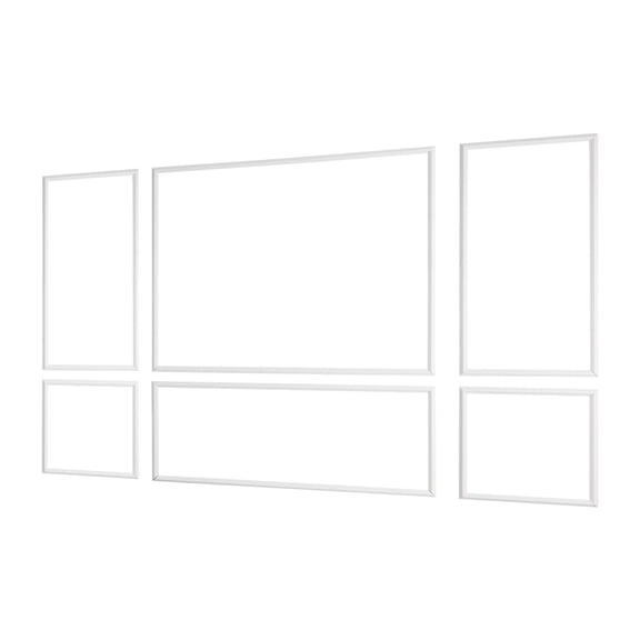 Wall Molding 3 Pack Wainscoting Panels Kit, Lightweight Paintable Polystyrene Interior Wall Trim, Easy to Install Accent Panels for Living Room, Bedroom, Hallway and Home Dcor, White