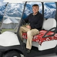 thumbnail image 3 of Yuyamidu HO-HO-HO Golf Cart Seat Covers, Fluffy Candy Canes Golf Cart Seat Towel Blanket, Fits More 2 Person Seats Club Car, Christmas Decoration, 3 of 8