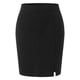 thumbnail image 2 of Falda lápiz de talla grande para mujer Agnes Orinda, de cintura alta, elástica, con abertura lateral, ajustada, para negocios, falda midi con cremallera trasera 3X negra, 2 of 6