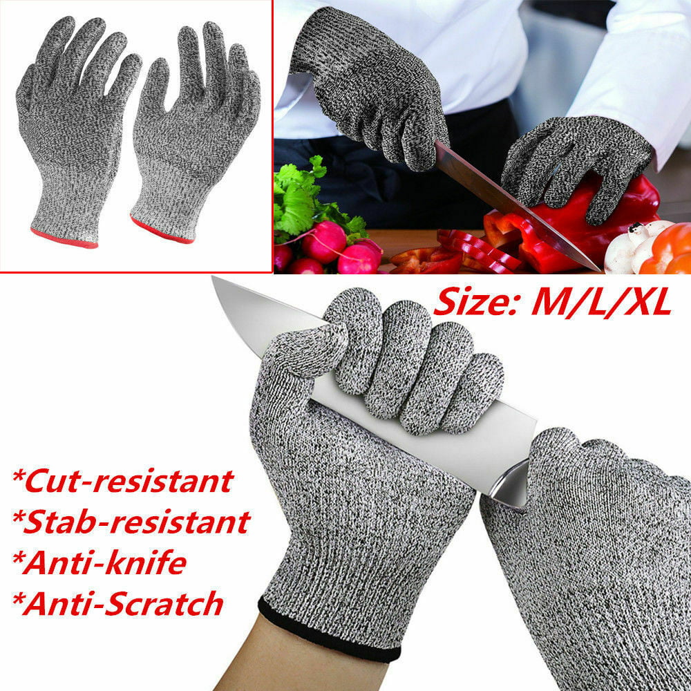 Floridivy Anti-cut Gloves Safety Cut Proof Stab Resistant Stainless Steel Wire Metal Mesh Butcher Cut-Resistant Gloves 