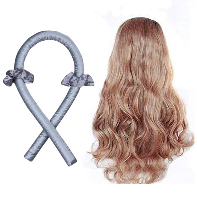 Diadema con varilla encrespa sin calor Sin rizos Set Rizadores Gris claro shamjiam Varilla que se encrespa sin calor