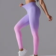 thumbnail image 4 of lcziwo Workout Leggings for Women Gym Butt Lifting High Waisted Yoga Pants 2025 Fashion Gradient Print Tummy Control Running Tights Purple M, Back to School Sales, 4 of 7