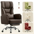 thumbnail image 3 of Primy Cross Legged Office Chair with Footrest & Convertible Armrests, 500LBS Capacity Home Desk Chair, Ergonomic Recliner with Lumbar Pillow, Criss Cross Design, Big and Tall Executive Chair, 3 of 12