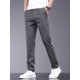 thumbnail image 1 of Pantalones de marca para hombre, tela Lyocell elástica suave, ropa de verano, pantalones casuales, pantalones finos de cintura elástica, pantalones ajustados de negocios para hombre, 1 of 5