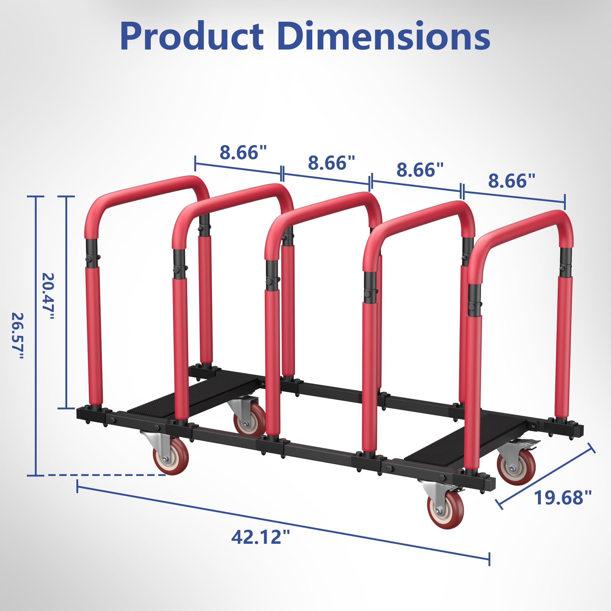 YOHKOH Jeep Door Storage Rack with Lockable 4" Casters – Heavy-Duty Movable Stand for Jeep Wrangler JK JL, Gladiator JT & Ford Bronco 2/4 Door