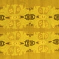 thumbnail image 1 of Ahgly Company Machine Washable Indoor Square Abstract Yellow Modern Area Rugs, 6' Square, 1 of 4