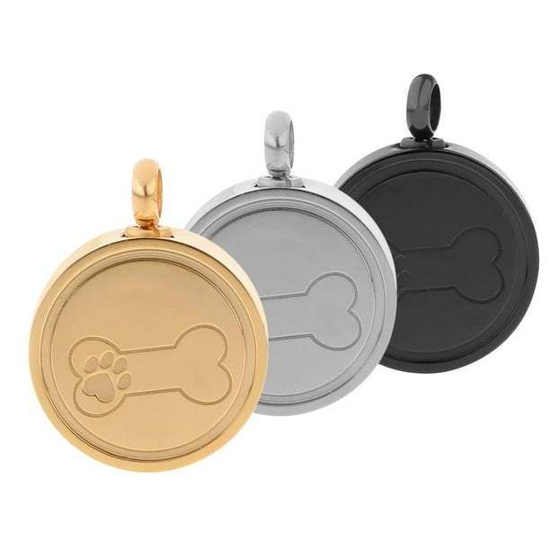3 piezas / paquete de material acero inoxidable pata de cineraria cineraria cineraria de cremación colgante joyería collar amor mascotas conmemorativos Yinane Colgante conmemorativo para mascotas