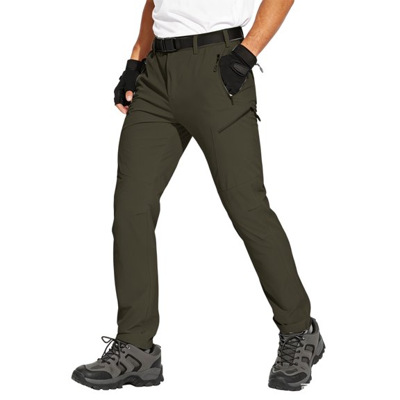 Men's Casual Pants Outdoor Summer Thin Hiking Pants Elastic Band Waistband Long Pants