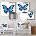 thumbnail image 4 of Designart "A Vibrant Blue Butterfly I" Animals Metal Wall Art Prints, 4 of 5