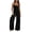 Black-S, variant on Women's One-Piece Wide-Leg Jumpsuit with Thin Straps
