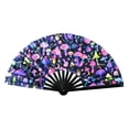 thumbnail image 3 of Esquirla Foldable Hand Fan Dance Fan Large Handheld Fan for Wedding Birthday Festival Jellyfish, 3 of 8