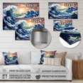 thumbnail image 4 of Designart "Coastalwaves Ocean Euphony" Nautical & Beach Metal Art Print, 4 of 5