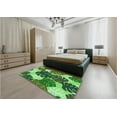 thumbnail image 4 of Ahgly Company Indoor Square Patterned Deep Emerald Green Area Rugs, 6' Square, 4 of 6