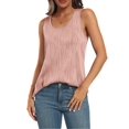 thumbnail image 2 of Women'S Dressy Business Casual Tank Tops Summer Sleeveless Trendy Blouses Flowy Work Shirts Pink L, 2 of 8