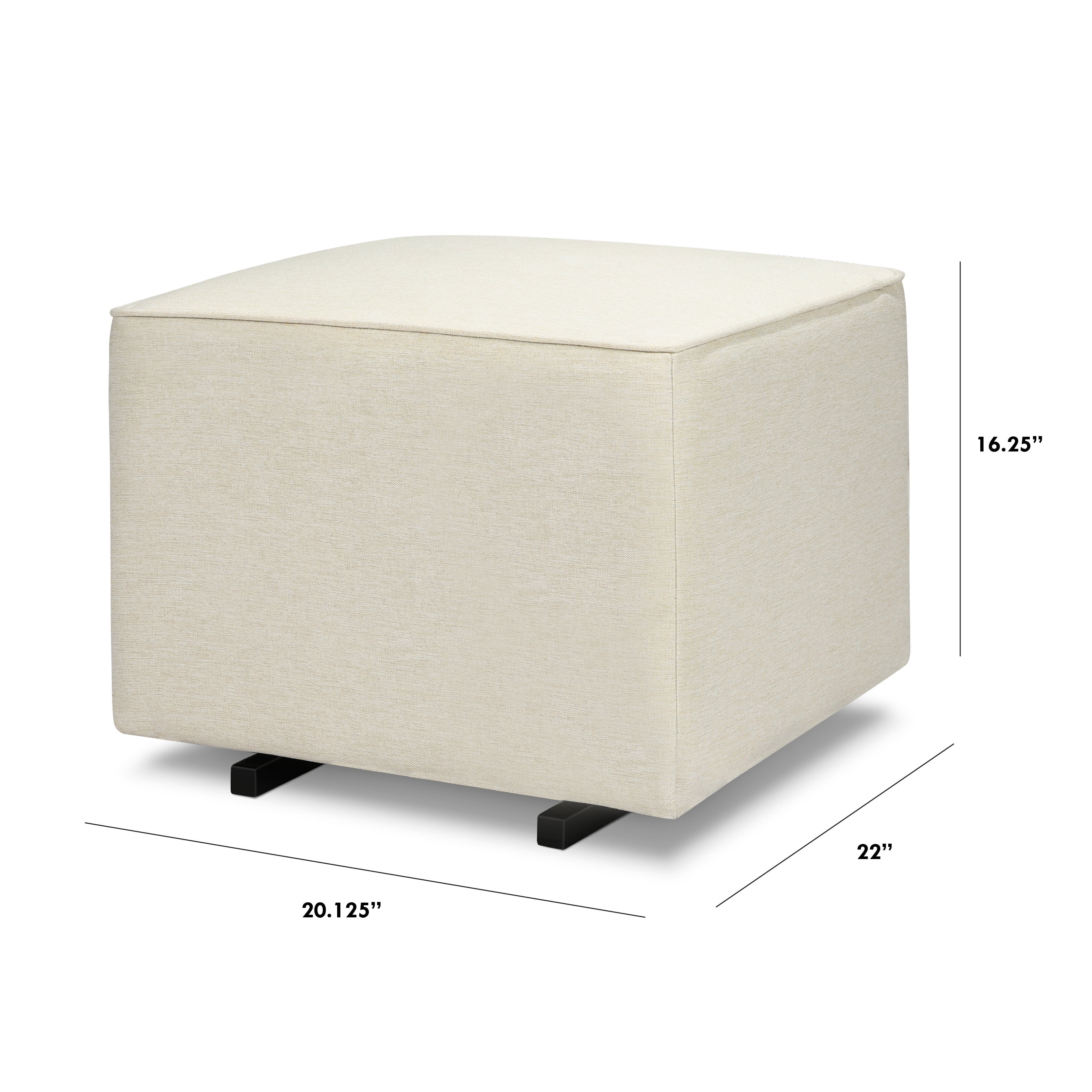 Davinci Universal Gliding Ottoman, Vanilla
