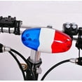 Rear Flashing Bike Light 6 LED 4 Sounds Horn Ring Car Light Trumpet For