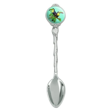 

Toucan Tropics Tropical Rainforest Watercolor Novelty Collectible Demitasse Tea Coffee Spoon