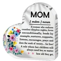 Appreciation Gifts for Mother, Mothers Day Gifts for Mom, Grateful Mothers Day Gifts Acrylic Heart Plaque, Mothers Day Decorative Signs Keepsake for Women Mom Mother Grandma