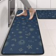 thumbnail image 2 of Kitchen Rugs Sets Of 2,Dark Blue Star Moon Sun Pattern Anti Fatigue Kitchen Mat Rugs Non Slip Washable,Decorative Kitchen Floor Mats for Kitchen,Sink,Laundry,17"x47"+17"x47", 2 of 5