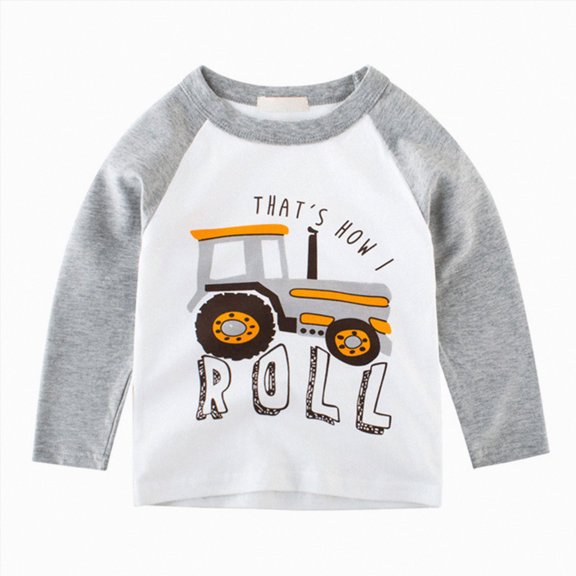 Nwiuh Boys Sweatshirt Color Block Crewneck Long Sleeve Pullovers | Kids Youth Crew Neck Sweatshirts, Casual Tops Tees, Fall Winter Fashion Clothes (Grey, 5-6 Years)