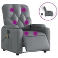thumbnail image 3 of vidaXL Electric Massage Recliner Chair Gray Faux Leather, 3 of 9