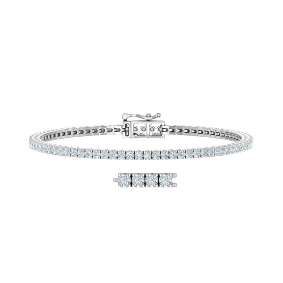 2 Carat Diamond Tennis Bracelet in 950 Platinum (7.5 Inch) - IGI Certified