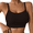 Black, variant on Seamless Comfort Sports Bra: Adjustable Straps & Breathable Design for All-Day Support with Flattering Shape