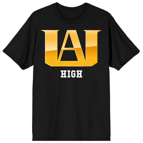 My Hero Academia Anime Cartoon UA Academy Mens Black Graphic Tee-M