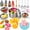 Pink, variant on JoyStone Kids Cooking Playset, Stainless Steel Pots and Pans Pretend Play Kitchen Toy Set with Apron, Chef Hat, Cuttable Food and Seasoning Bottles for Age 3+, Pink