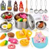 JoyStone Kids Cooking Playset, Stainless Steel Pots and Pans Pretend Play Kitchen Toy Set with… — $25.99 (30% off)