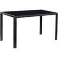 thumbnail image 4 of Cterwk Rectangle Dining Table for 4 Person, Tempered Glass Top Dining Table for Living Room, Kitchen, Dining Room, Black, 4 of 7