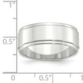 thumbnail image 3 of Primal Gold 10 Karat White Gold 8mm Flat with Step Edge Band Size 4, 3 of 6