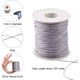 thumbnail image 2 of 100 yardas de cordón encerado de algodón, hilo de algodón encerado de 1 mm, cordón para bisutería, pulseras, macramé, manualidades y bricolaje en cuero - Gris, 2 of 9