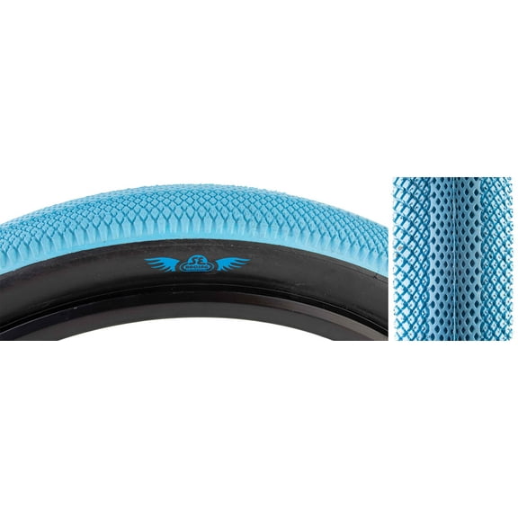 SE Bikes Bmx Bicycle Tire 27.5" x 3.0", Light Blue and Black