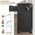 thumbnail image 4 of Solution de Rangement Spacieuse Commode à 6 Tiroirs pour Chambre – Coffre en Bois Style Ferme Moderne, Grand Organisateur Autoportant pour Garde-Robe, Chambre de Bébé, Salon, Entrée, Meuble Télé – Couleur : Noir, 4 of 7