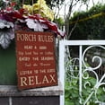 thumbnail image 3 of Porch Rules Metal Sign Read A Book Sip Iced Tea Enjoy Seasons Listen To Birds Relax Decorative Porch Signs for Home Decor13'', 3 of 6