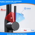 thumbnail image 6 of Sunrinx Matte Black Pull Down Kitchen Faucet Stainless Steel 3-Spray Kitchen Sink Faucet, 6 of 17