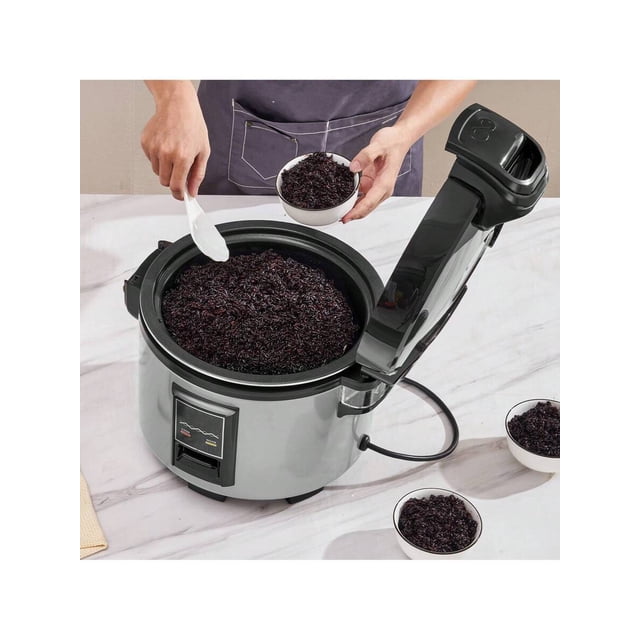 Commercial Rice Cooker, 60-Cup Rice Cooker, 13.74 Qt / 13 Liter Large Rice Cooker And Warmer With Nonstick Inner Pot, Fast Cooking And 12-Hour Keep Warm, With Rice Cup And Paddle, For Restaurant