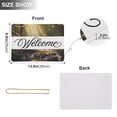 thumbnail image 3 of Deer in Forest Welcome Sign Front Door PVC 14x10 inch Hanger Hello Sign Farmhouse Wall Porch Home Outside Decor, 3 of 6