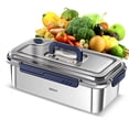 thumbnail image 1 of Graflsoa Récipient de Stockage Alimentaire Étanche 3,8l en Acier Inoxydable avec Suivi de Date, Poignée Cachée, et Design Empilable pour Cuisine et Usage Extérieur, 1 of 6