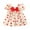 Red, variant on Coerni Toddler Baby Girls Short Sleeve Dress Heart Print Bow Ruffle Mini Dresses Kids Princess Summer Casual Dresses Playwear