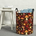 thumbnail image 6 of Picia Warm Plants and Mushrooms Pattern Large Laundry Basket, Waterproof, Freestanding Laundry Hamper, Collapsible Tall Clothes Hamper with Extended Handles-Medium, 6 of 6