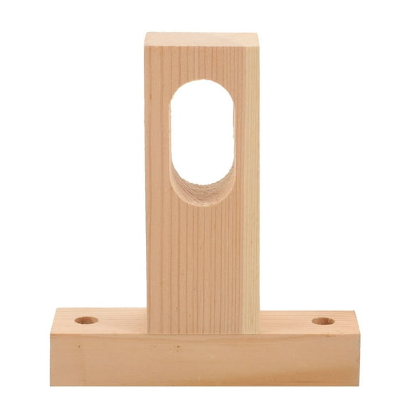 FOMIYES Wooden Closet Rod Holder for Closet Rod Sturdy Khaki Bracket Easy to Install Smooth Surface Small Size