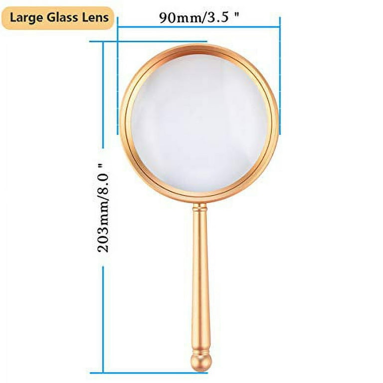 Large Magnifying Glass With Handle, Branch & Berries