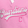 thumbnail image 4 of Girls Youth New Era Pink Cleveland Guardians Mommy & Me Raglan V-Neck T-Shirt, 4 of 4