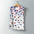 thumbnail image 5 of Red White and Blue Tank Tops for Women Women Fourth of July Tank Memorial Day Tank Women Fourth of July Womens Top Women's Casual Independence Day Sleeveless Round Neck Tops, 5 of 5